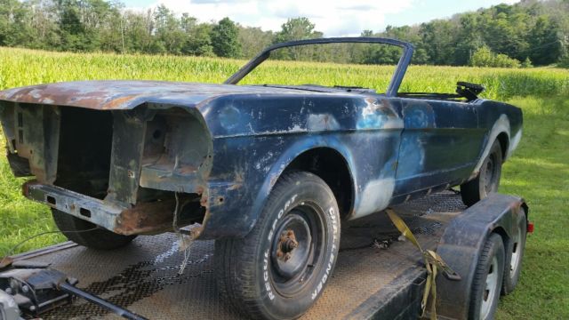 1965 Ford Mustang Convertible barn find 289 auto rare bench seat no reserve 1965 Ford Mustang