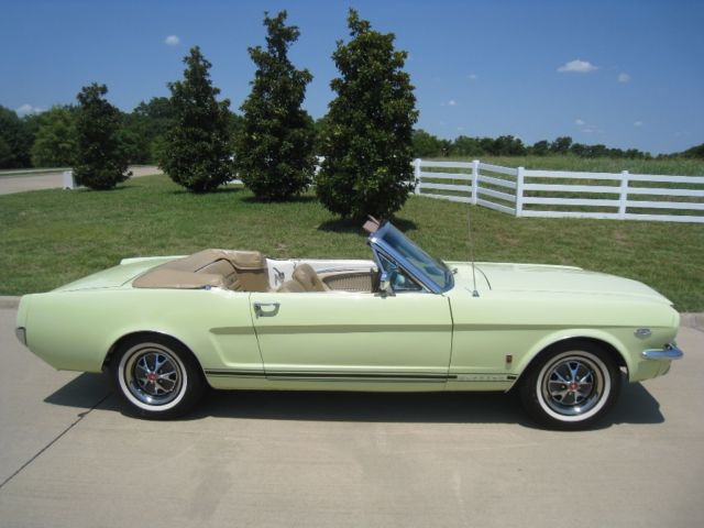 1965 Ford Mustang Convertible w/ GT options Factory A code 4-speed 1965 Ford Mustang Convertible