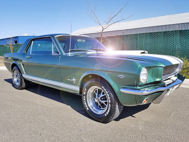 1965 FORD MUSTANG COUPE C CODE 289 V8 AUTOMATIC HIGHLAND GREEN w GT STRIPES 1965 Ford Mustang Gran Touring Trim