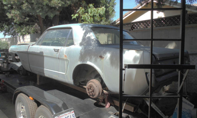 1965 Ford MUSTANG Coupe Original PINK SLIP & LICENCE PLATES Restore or Parts 1965 Ford Mustang