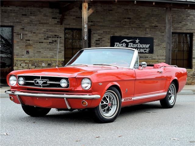 1965 Ford Mustang GT, A-Code car, Rangoon Red, Automatic, Red Crinkle Pony Inter 1965 Ford Mustang GT