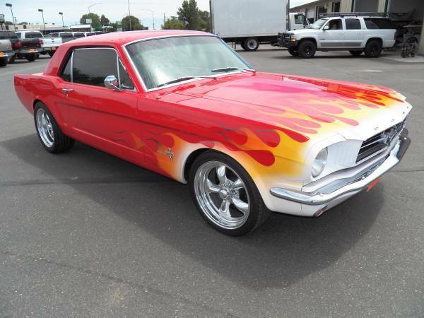 1965 Ford Mustang GT Sedan (Hot Rod Red w/Custom Flames) 1965 Ford Mustang