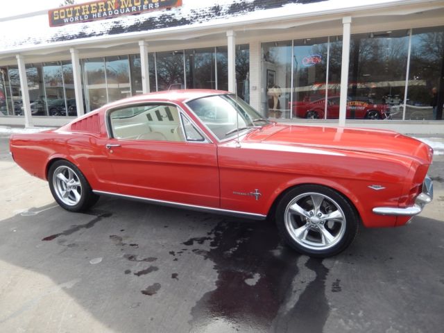 1965 Ford Mustang Rangoon red 302 aluminum heads Documented Restoration 1965 Ford Mustang