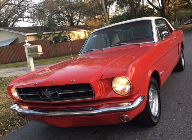 1965 Ford Mustang Straight 6 cylinder Nice RED --- RUST FREE FULLY RESTORED AUTO 1965 Ford Mustang