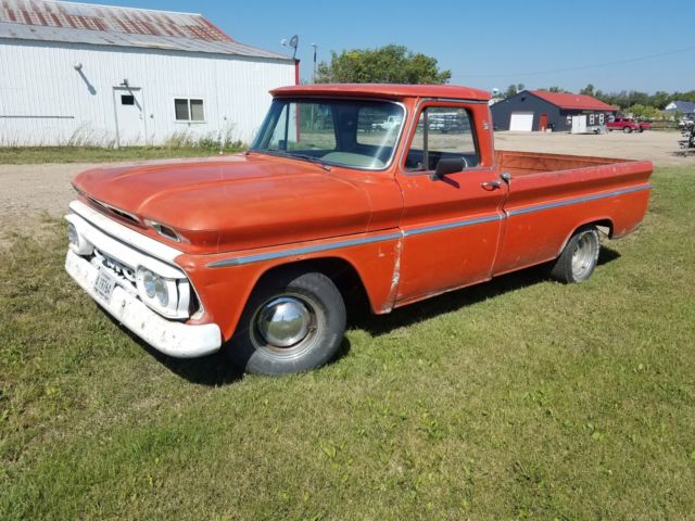 1965 gmc pickup truck 402 big block chevy custom cab BIG back window patina 1965 Chevrolet C-10
