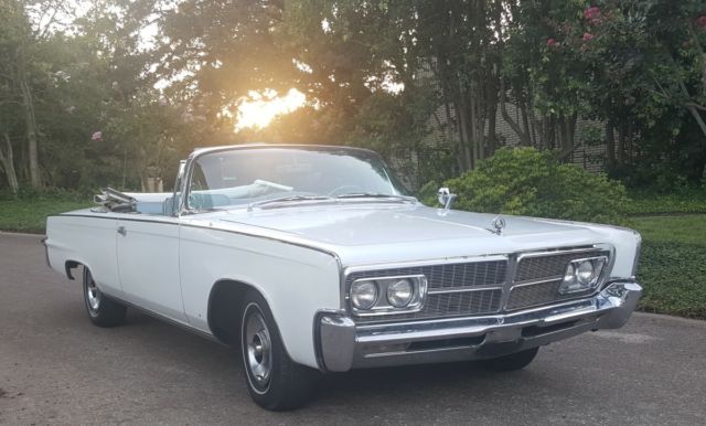 1965 Imperial Crown Convertible ~ White with Turquoise Leather ~ Drives Great! 1965 Chrysler Imperial Base Convertible 2-Door