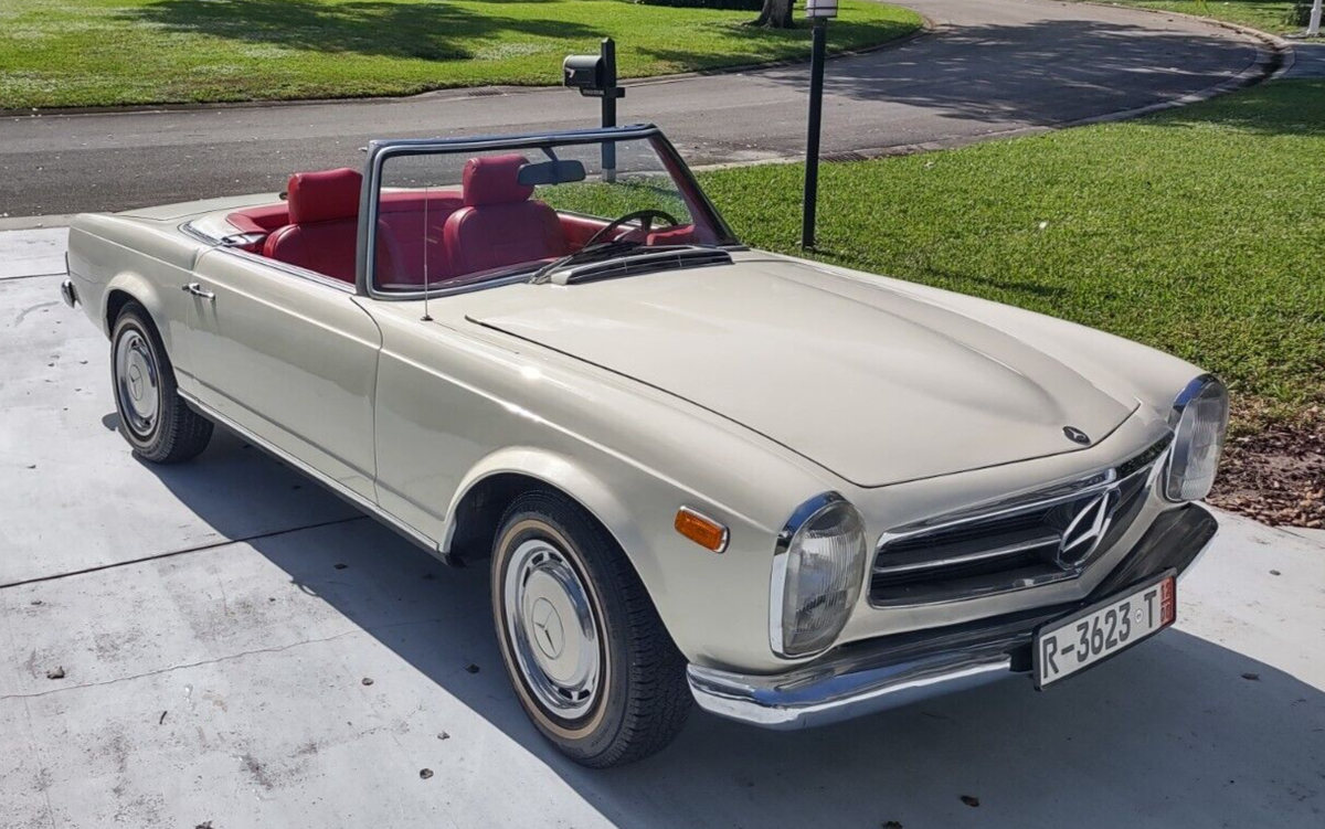 1965 Mercedes Benz 230SL Roadster Original Color, Red Leather, Both Tops 1965 Mercedes-Benz SL-Class