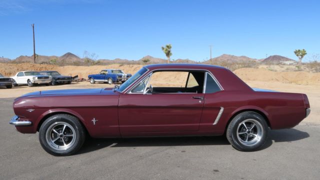 1965 Ford Mustang A CODE 4 SPEED CALIFORNIA CAR VINTAGE BURGUNDY !!! - photo 5