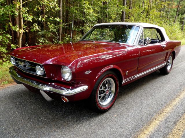 1965 Mustang Conv. V8, 4-speed, a/c ,p/s, disc brake, Rally-pac,GT wheels, 1966 Ford Mustang Convertible 4-Speed, A/C, P/S, Disc Brakes