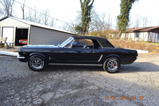 1965 Ford Mustang C-CODE 289 AUTO PS PDB POWER TOP TRIPLE BLACK - photo 10