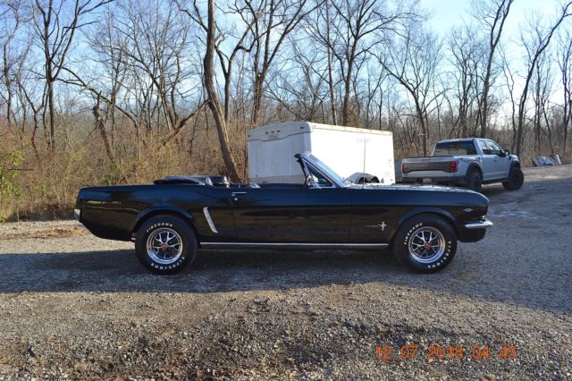 1965 Ford Mustang C-CODE 289 AUTO PS PDB POWER TOP TRIPLE BLACK - photo 12