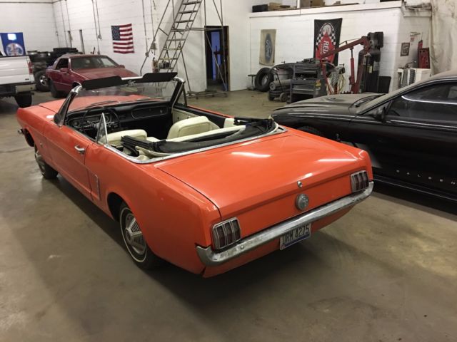 1965 Ford Mustang Poppy Red Stick Shift Convertible - photo 3