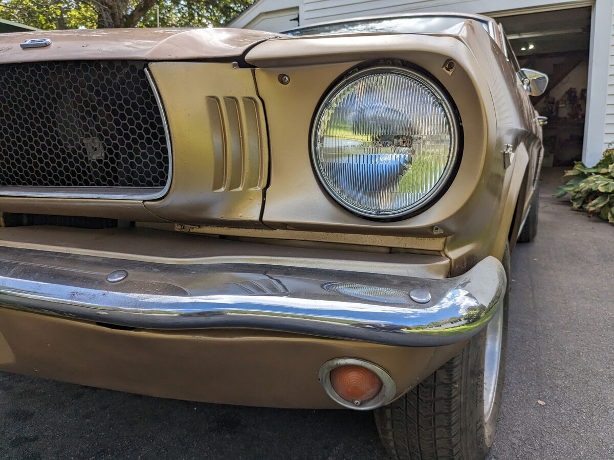 1965 Mustang Coupe 302 V8 C4 Automatic Gold Solid Project Car Runs & Drives 1965 Ford Mustang