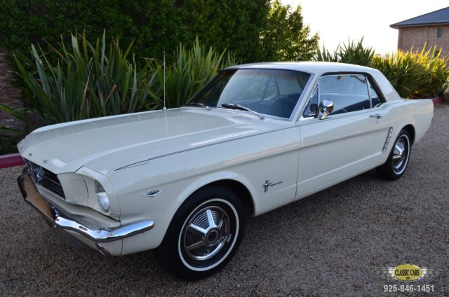 1965 MUSTANG COUPE - ORIG. NO RUST CALIFORNIA "SURVIVOR" / 3 SPEED, - ORIG WHT. 1965 Ford Mustang