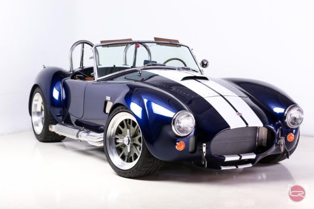 1965 NEW BACKDRAFT ROADSTER FORD COYOTE 5.0 T5 INDIGO BLUE WHITE STRIPES 475MLS 1965 Shelby ROADSTER