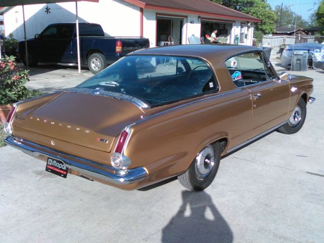 1965 PLYMOUTH BARRACUDA GOLD- RESTORED FULLY 1965 Plymouth BARRACUDA 2 Dr.