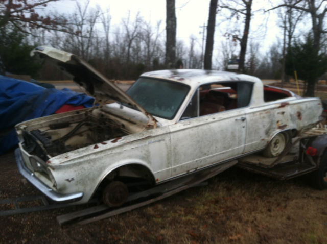 1965 Plymouth Barracuda matching #'s V8 no rear glass no reserve barn find 1965 Plymouth Barracuda