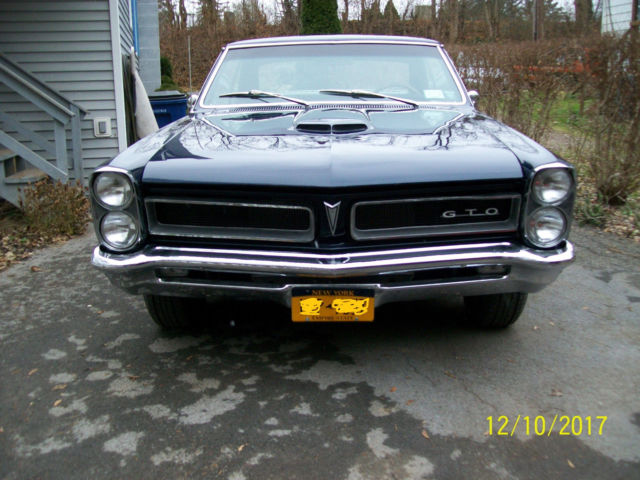 1965 Pontiac GTO 389 4BBL 4 Speed Nightwatch Blue Metallic PHS 5N Code 1965 Pontiac GTO