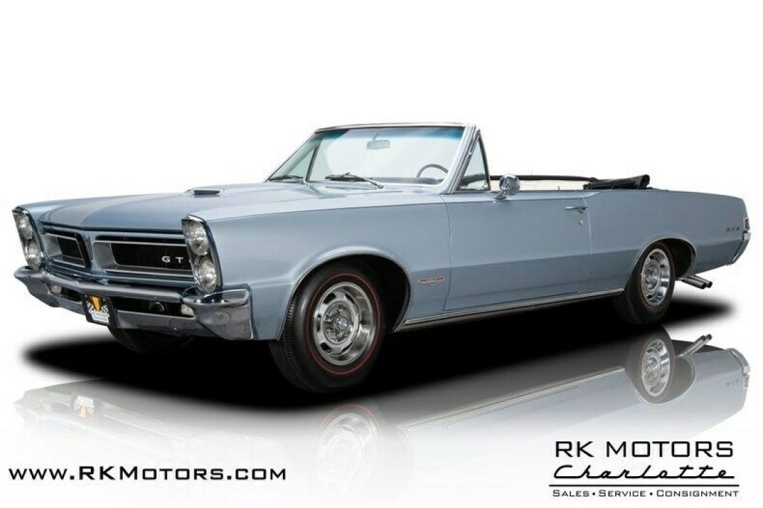 1965 Pontiac GTO Bluemist Slate Convertible 389 V8 4 Speed Manual 1965 Pontiac GTO