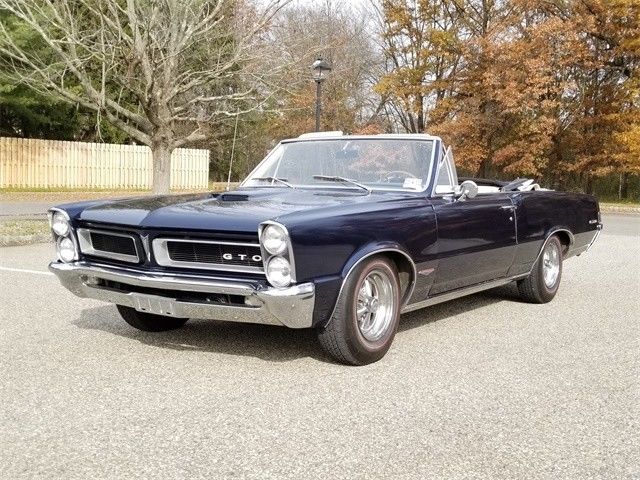 1965 Pontiac GTO Convertible 90364 Miles Nightwatch Blue 389ci 1965 Pontiac GTO Convertible