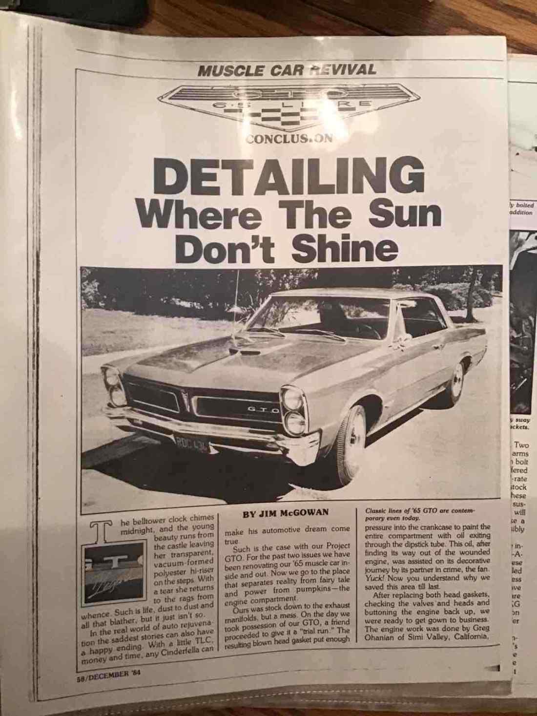 1965 Pontiac GTO Factory GTO Option - photo 12