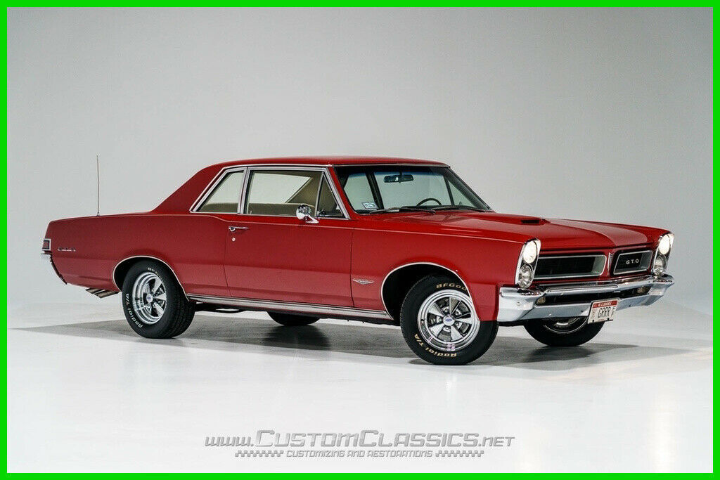 1965 Pontiac GTO RARE 2-Door Sedan Red 389 Tri-Power 4-Speed Car Tempest LeMans 1965 Pontiac GTO