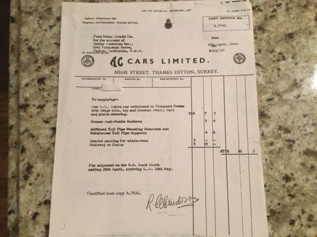 1965 Shelby Cobra Grade A accessories - photo 10