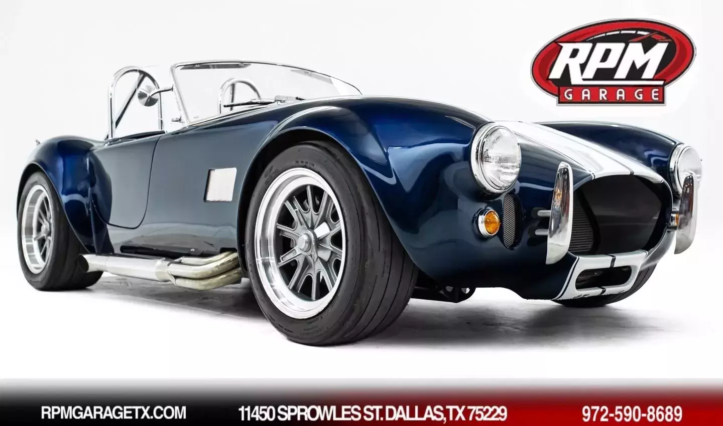 1965 Shelby Cobra 5.0 Coyote Swapped Built by Factory Five 1788 Miles Blue Coup 1965 Shelby Cobra 5.0 Coyote Swapped Built by Factory Five