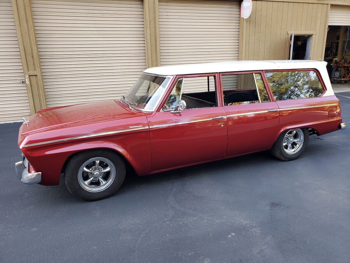 1965 Studebaker Wagonaire Wagon Red RWD Automatic chrome 1965 Studebaker Wagonaire chrome