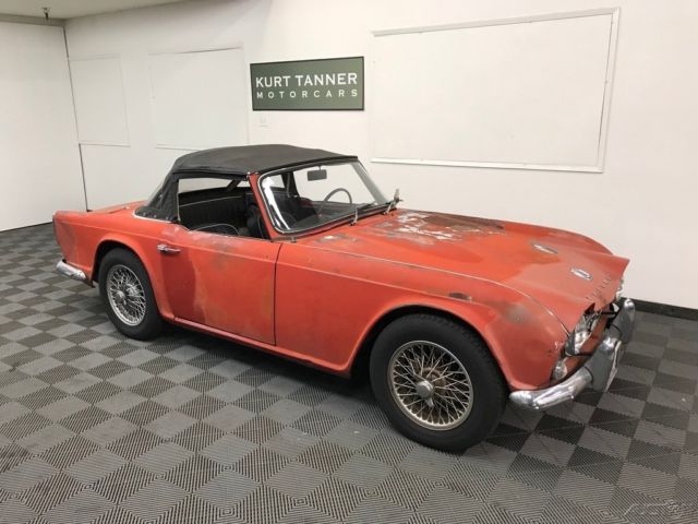1965 TRIUMPH TR-4. MECHANICALLY GREAT. NICE DRIVING CALIFORNIA CAR. RUST FREE! 1965 Triumph TR4 60-SPOKE WIRE WHEELS