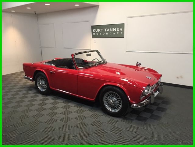 1965 TRIUMPH TR-4 SPORTS CONVERTIBLE. RED ON BLACK. 4-SPEED W/OD. GREAT DRIVER. 1965 Triumph Other