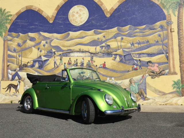 1965 VW Convertible Cal Custom Full Resto Awesome Viper Green Metallic 1965 Volkswagen Beetle - Classic Cal Custom Full Restoration