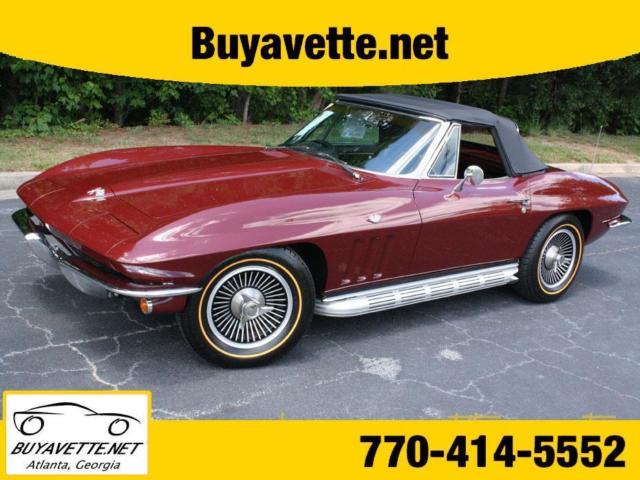 1965Milano Maroon Corvette Buyavette inc Atlanta 1965 Chevrolet Corvette Convertible