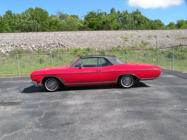 1966 Buick Skylark Convertible Red with new black power top, 300 V8, Fact. Air 1966 Buick Skylark Convertible