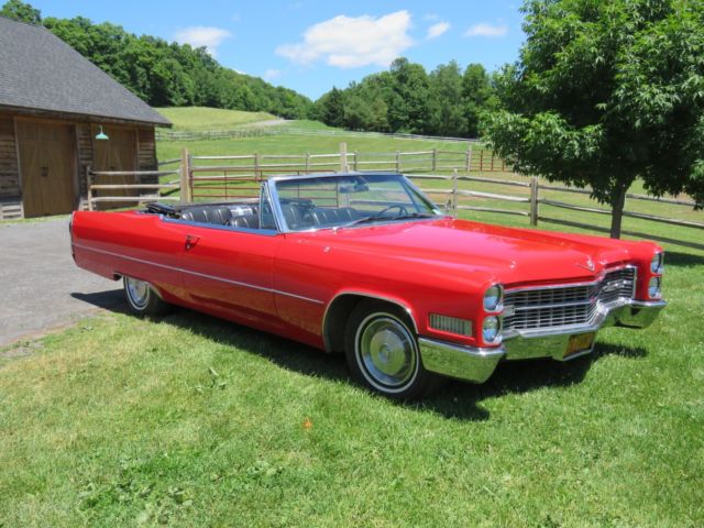 1966 Cadillac Coupe DeVille Convertible Red 1966 Cadillac DeVille --