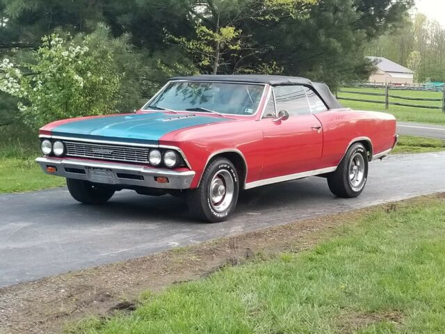 1966 Chevelle Convertible 4 speed 350 engine buckets console 67 SS Hood 1966 Chevrolet Malibu sport