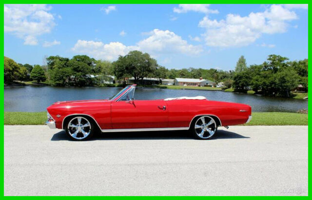 1966 Chevelle Malibu Convertible 327 V8 Automatic factory Regal Red 1966 Chevrolet Chevelle 1966 327 factory rated at 275 HP