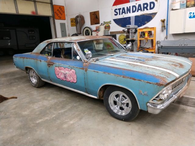 1966 Chevelle SS 396 4-speed Real 138 w/1969 427 Tri-Power Engine SS396 Corvette 1966 Chevrolet Chevelle SS396