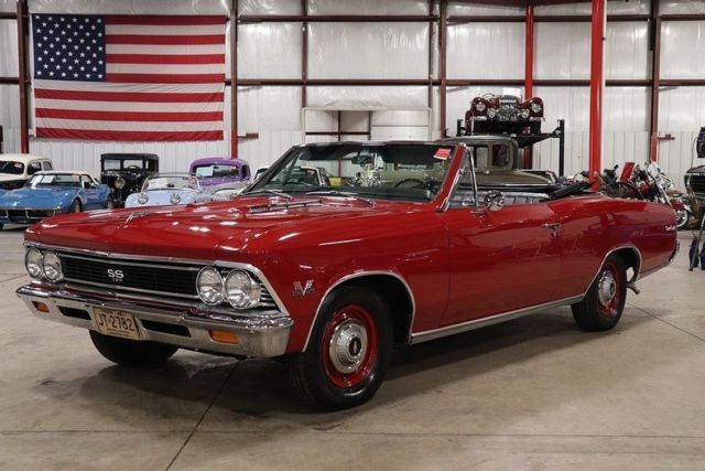 1966 Chevrolet Chevelle SS 396 185 Miles Regal Red Convertible 396 Big Block Aut 1966 Chevrolet Chevelle SS 396
