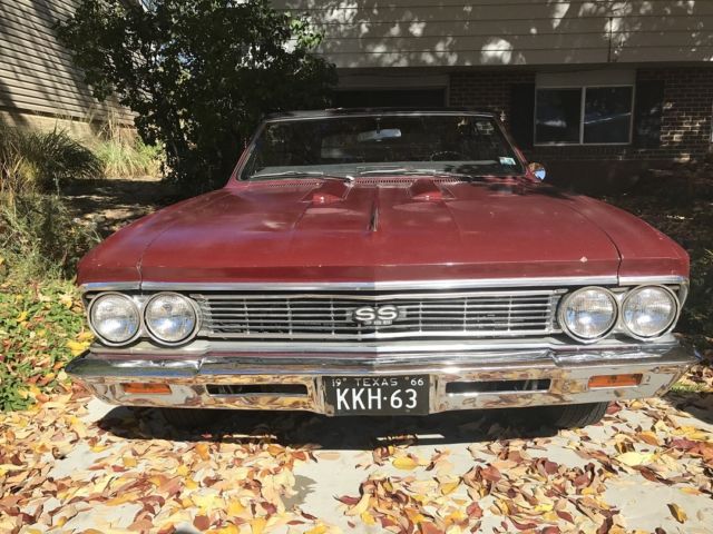 1966 Chevrolet Chevelle SS 396 Convertible, Factory A/C, #'s Matching Survivor 1966 Chevrolet Chevelle SS