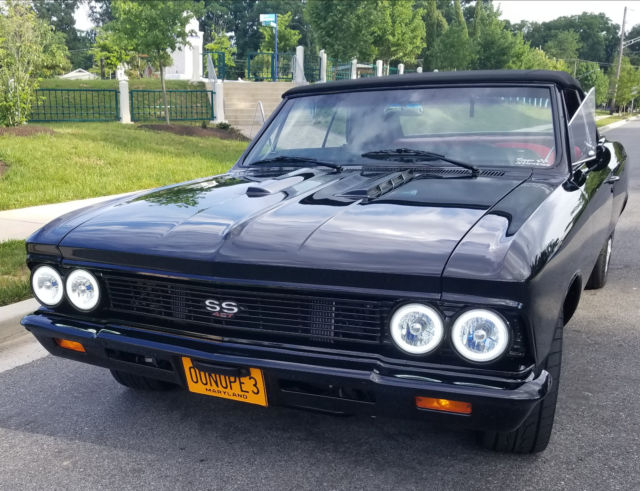 1966 Chevrolet Chevelle SS Blacked Out Convertible Restomod 1966 Chevrolet Chevelle