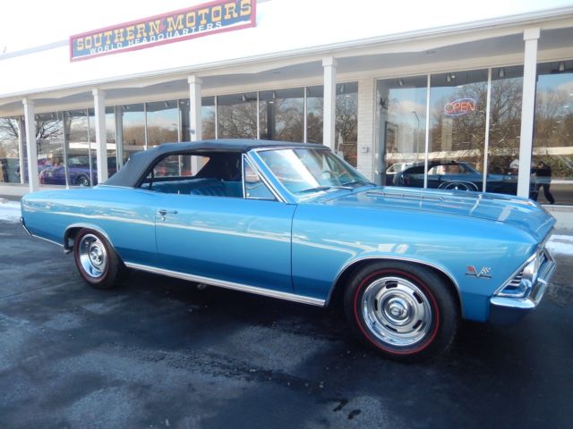 1966 Chevrolet Chevelle SS Convertible Marina blue match#s 396 4 speed car 1966 Chevrolet Chevelle Super Sport