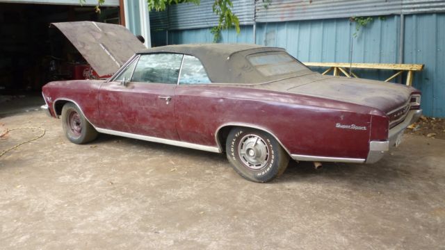 1966 Chevrolet Chevelle SS Convertible Numbers Matching 396 Survivor Factory A/C 1966 Chevrolet Chevelle