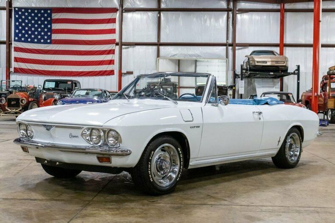 1966 Chevrolet Corvair Corsa 64539 Miles Ermine White Convertible 2.7L Flat 6 4- 1966 Chevrolet Corvair Corsa