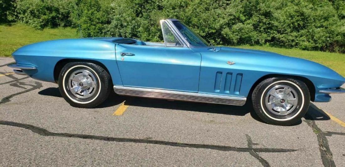 1966 Chevrolet Corvette 1966 CORVETTE CONVERTIBLE NASSUA BLUE EXTERIOR - photo 2