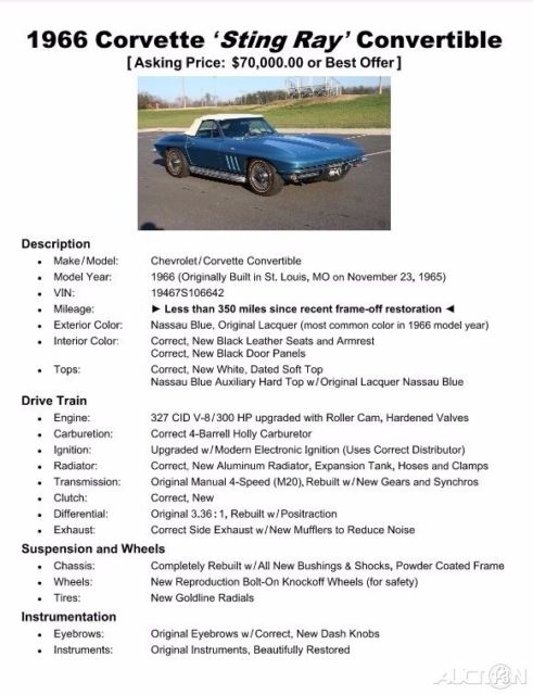 1966 Chevrolet Corvette - photo 11