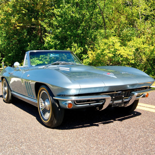 1966 Chevrolet Corvette Convertible,Desirable Trophy Blue Metallic paint,327cid 1966 Chevrolet Corvette