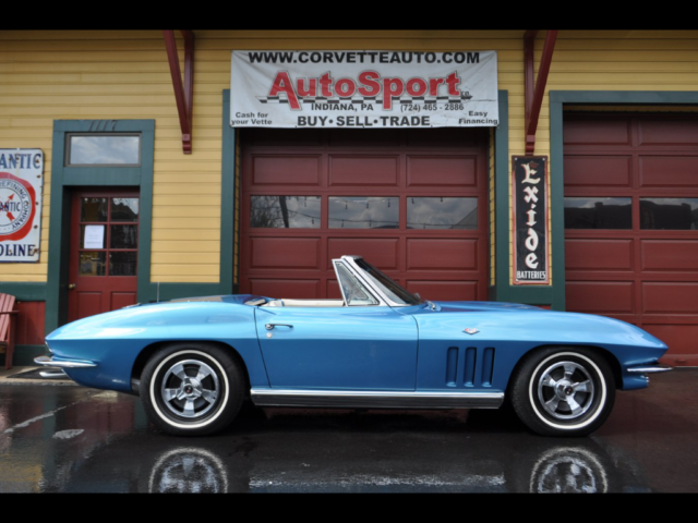 1966 Chevrolet Corvette Nassau Blue/Blue-White #'s Matching Conv RARE! 49028 Mil 1966 Chevrolet Corvette Nassau Blue/Blue-White #'s Matching Conv RARE!