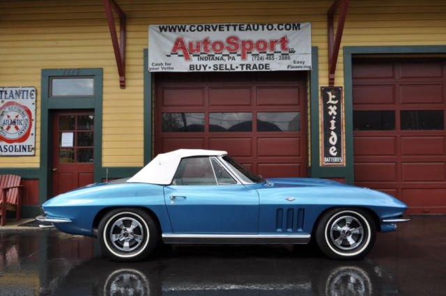 1966 Chevrolet Corvette Nassau Blue/Blue-White #'s Matching Conv RARE! - photo 3