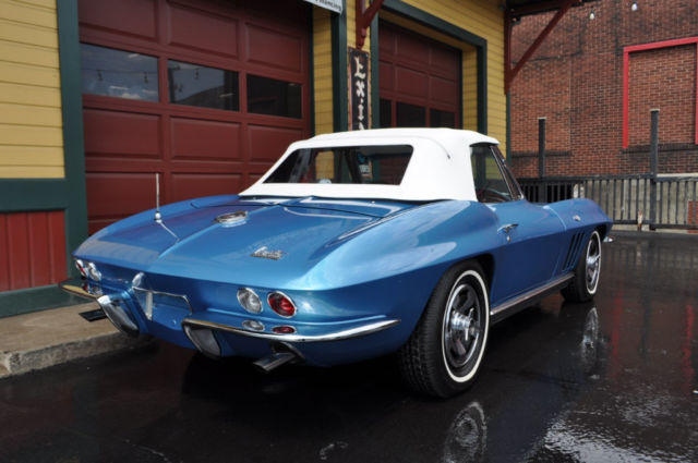 1966 Chevrolet Corvette Nassau Blue/Blue-White #'s Matching Conv RARE! - photo 4